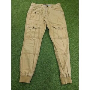 Aeropostale Jogger Pants Mens 32 Brown Cotton Tapered Leg Cargo‎ Pockets Outdoor